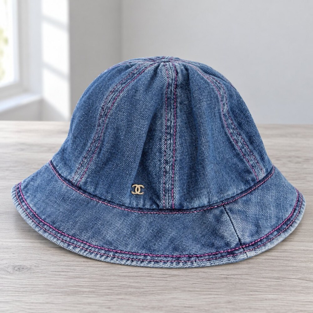 CHANEL Denim CC Bucket Hat - Picture 4 of 6